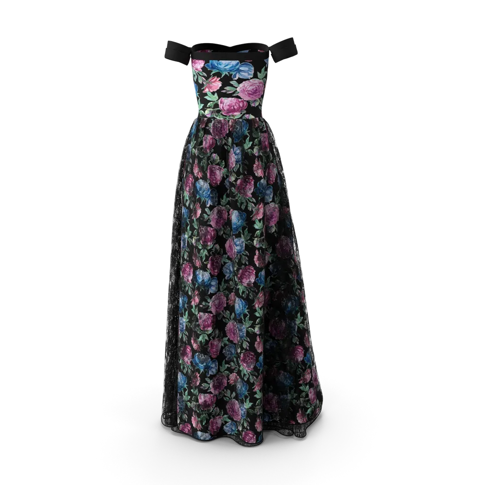 Elegant Black Evening Gown - Image 3
