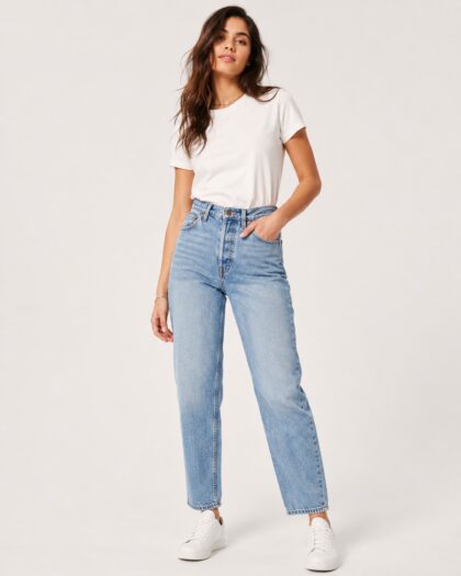 Vintage Wash Mom Jeans
