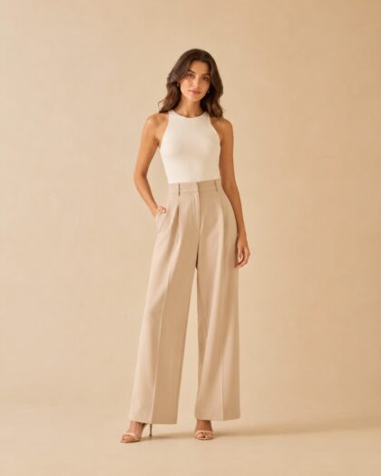 High Waist Wide Leg Pants