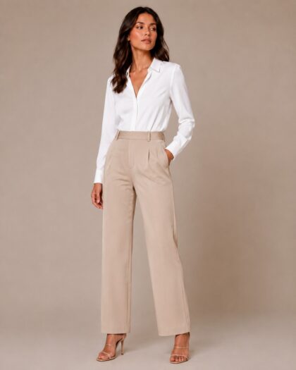 Tailored Straight Leg Trousers