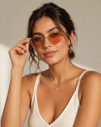 Retro Tinted Lens Sunglasses